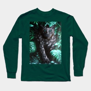 Black Panther in Jungle Long Sleeve T-Shirt